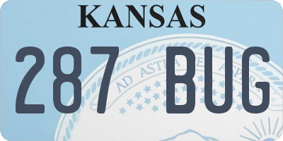 KS license plate 287BUG