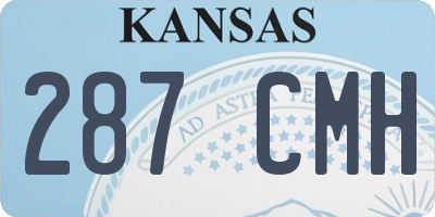 KS license plate 287CMH