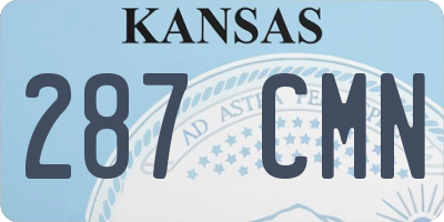 KS license plate 287CMN