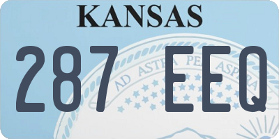 KS license plate 287EEQ