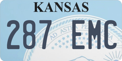 KS license plate 287EMC
