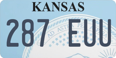 KS license plate 287EUU