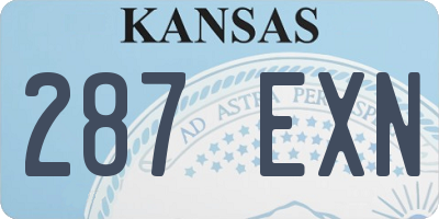 KS license plate 287EXN