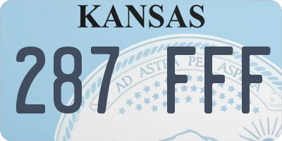 KS license plate 287FFF
