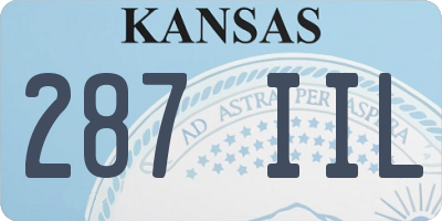 KS license plate 287IIL