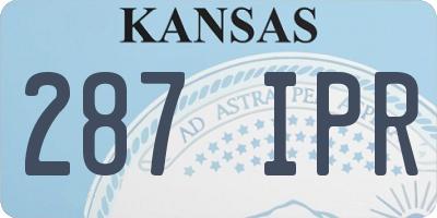 KS license plate 287IPR