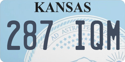 KS license plate 287IQM