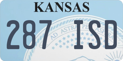 KS license plate 287ISD