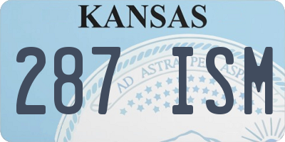 KS license plate 287ISM