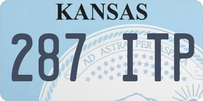KS license plate 287ITP