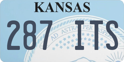 KS license plate 287ITS