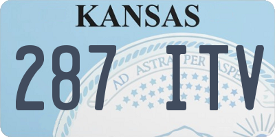 KS license plate 287ITV