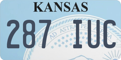 KS license plate 287IUC