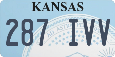 KS license plate 287IVV