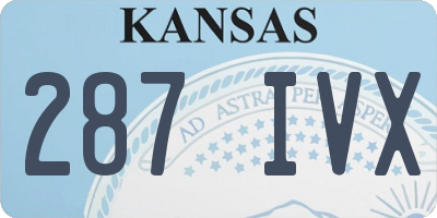 KS license plate 287IVX