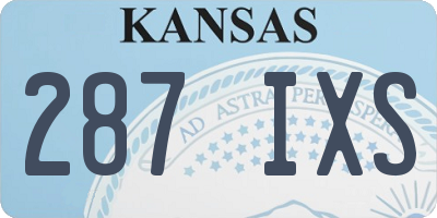 KS license plate 287IXS