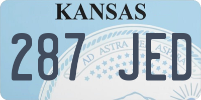 KS license plate 287JED