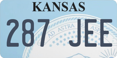 KS license plate 287JEE