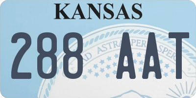 KS license plate 288AAT