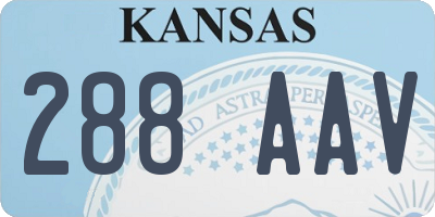 KS license plate 288AAV