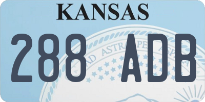 KS license plate 288ADB