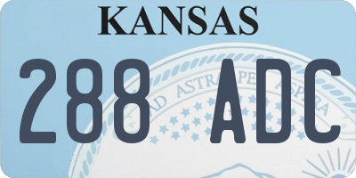 KS license plate 288ADC