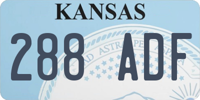 KS license plate 288ADF