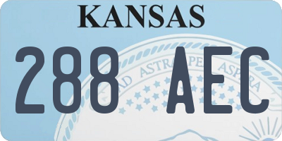KS license plate 288AEC