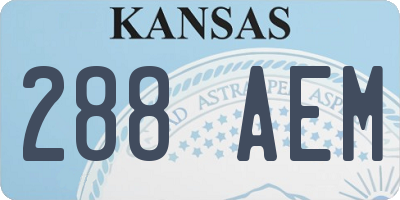 KS license plate 288AEM