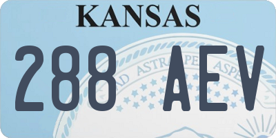 KS license plate 288AEV