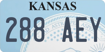 KS license plate 288AEY