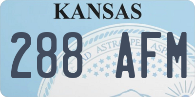 KS license plate 288AFM
