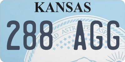 KS license plate 288AGG