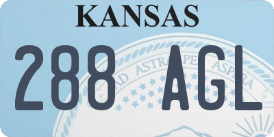 KS license plate 288AGL