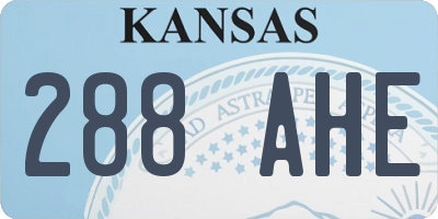 KS license plate 288AHE