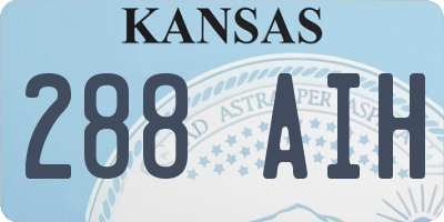 KS license plate 288AIH