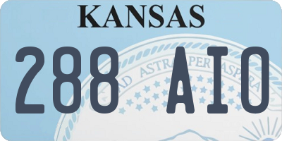 KS license plate 288AIO