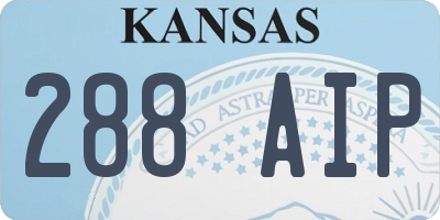 KS license plate 288AIP