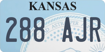 KS license plate 288AJR