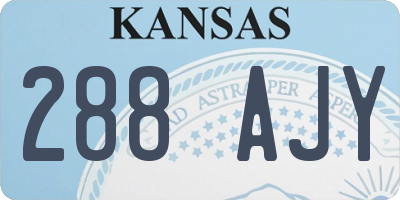 KS license plate 288AJY