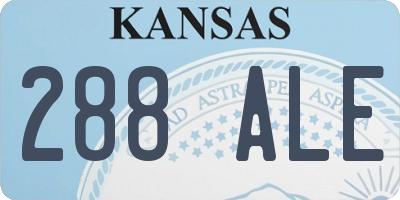 KS license plate 288ALE