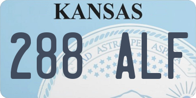 KS license plate 288ALF