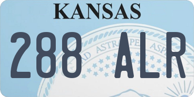 KS license plate 288ALR