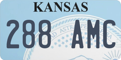 KS license plate 288AMC