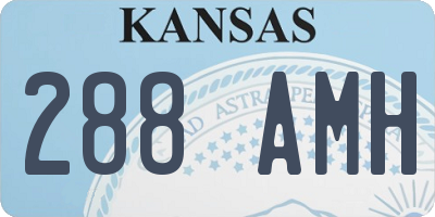 KS license plate 288AMH
