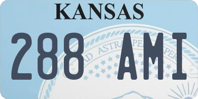 KS license plate 288AMI