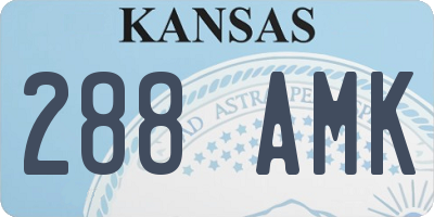 KS license plate 288AMK