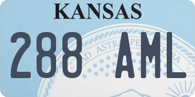 KS license plate 288AML