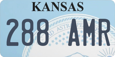 KS license plate 288AMR