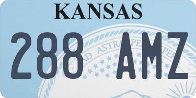 KS license plate 288AMZ